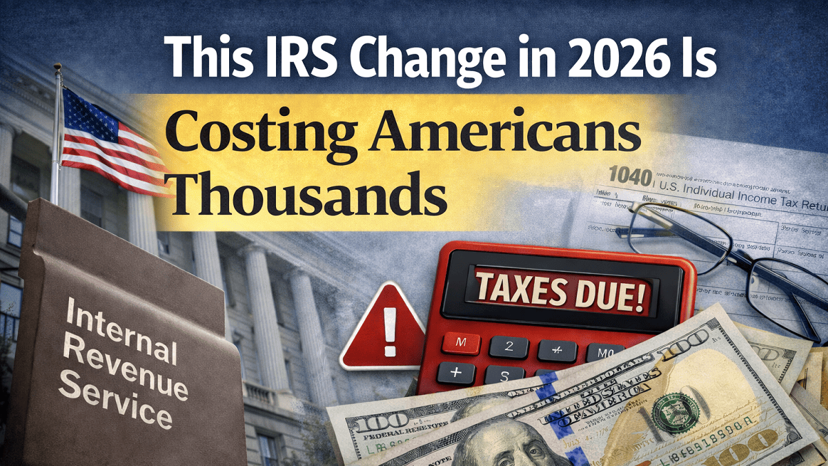 This IRS Change in 2026 Is Costing Americans Thousands — Here’s Why ...